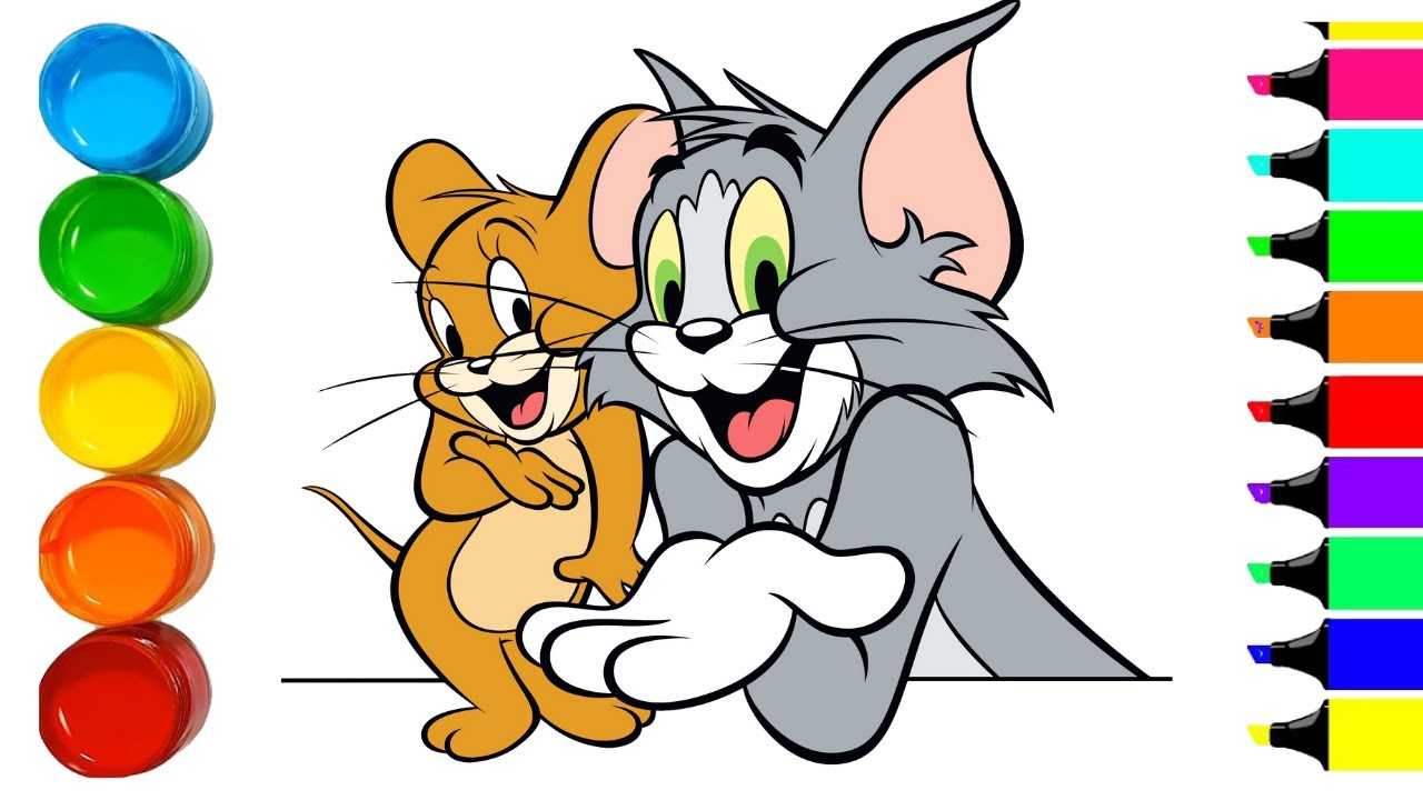 Tom e Jerry para colorir - confira diversos desenhos da dupla de gato e rato Tom & Jerry para você imprimir e pintar do seu jeito. Vamos colorir?