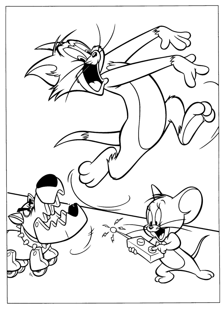 Tom e Jerry para colorir - confira diversos desenhos da dupla de gato e rato Tom & Jerry para você imprimir e pintar do seu jeito. Vamos colorir?