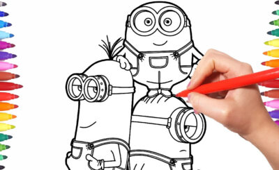 Minions Desenho para colorir - meu malvado favorito - coloring page - diversas imagens para imprimir e colorir dos minions.