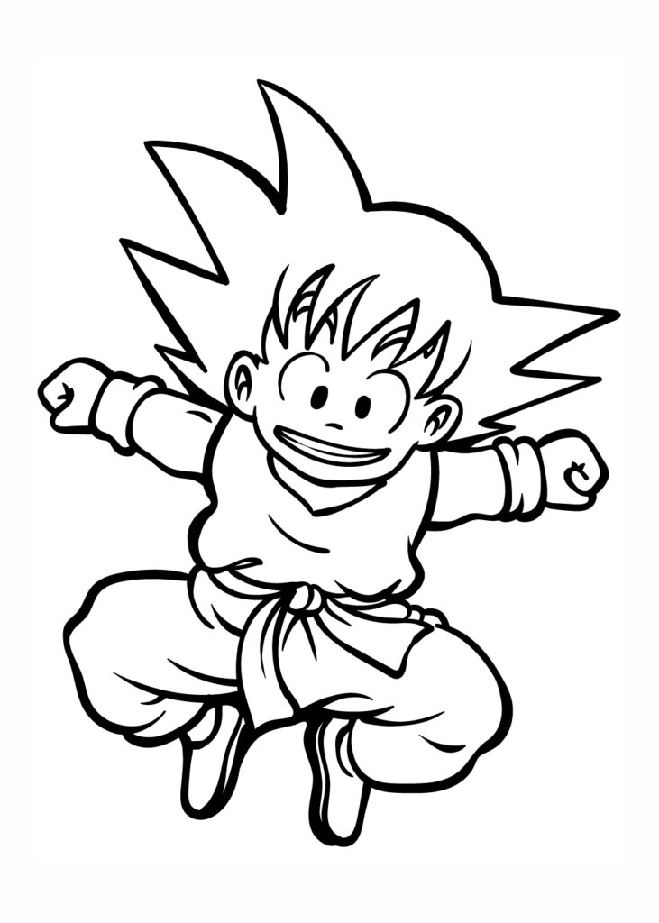 Desenho do Goku - Dragon Ball - confira imagens (png) para baixar, imprimir e colorir do herói saiyajin do anime Dragon Ball.