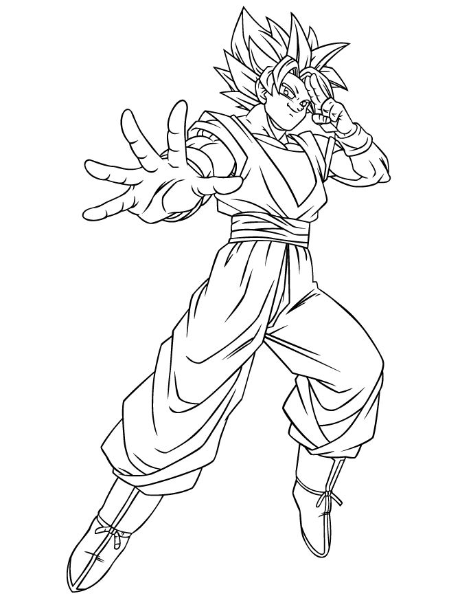 Desenho do Goku - Dragon Ball - confira imagens (png) para baixar, imprimir e colorir do herói saiyajin do anime Dragon Ball.