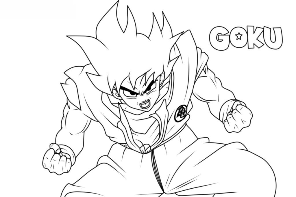 Desenho do Goku - Dragon Ball - confira imagens (png) para baixar, imprimir e colorir do herói saiyajin do anime Dragon Ball.