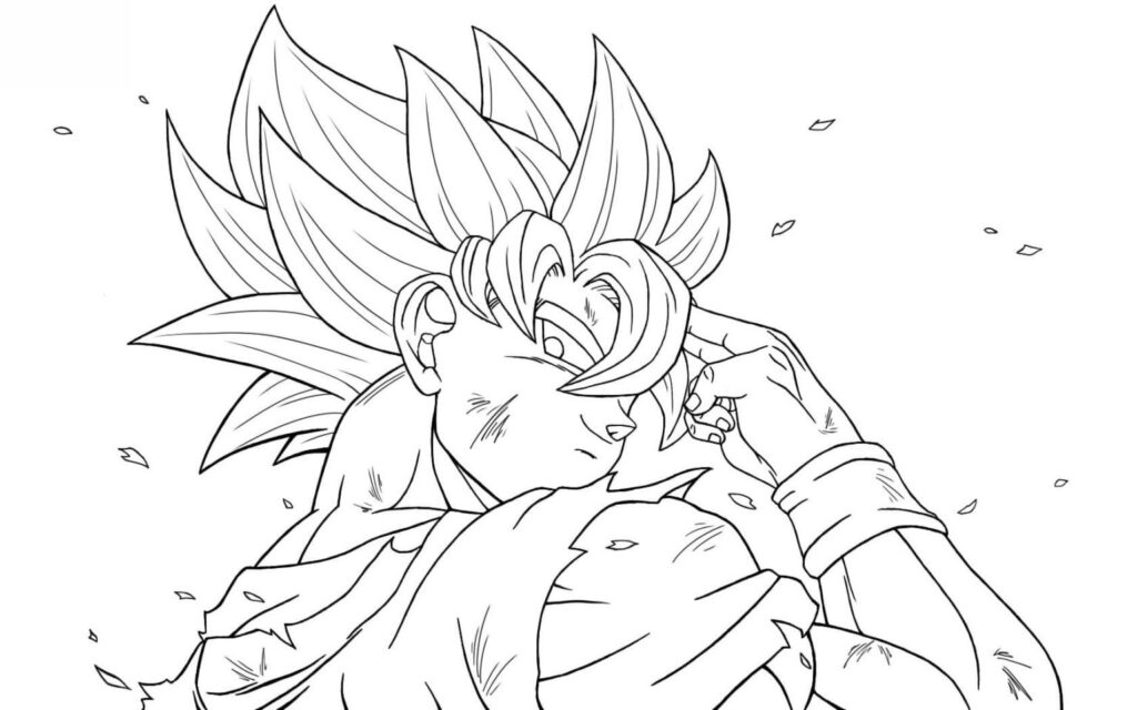 Desenho do Goku - Dragon Ball - confira imagens (png) para baixar, imprimir e colorir do herói saiyajin do anime Dragon Ball.