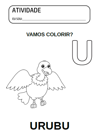 Confira diversas atividades com a Letra U para colorir, pintar e imprimir. São lindas atividades prontas grátis de educação infantil para colorir, pintar e imprimir o pdf com a vogal U DE URSO