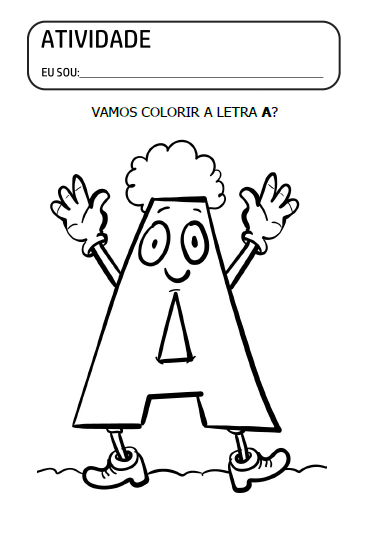 Confira diversas atividades com a letra A para colorir e imprimir - Amigo. São lindas atividades de educação infantil para colorir, pintar e imprimir o pdf.