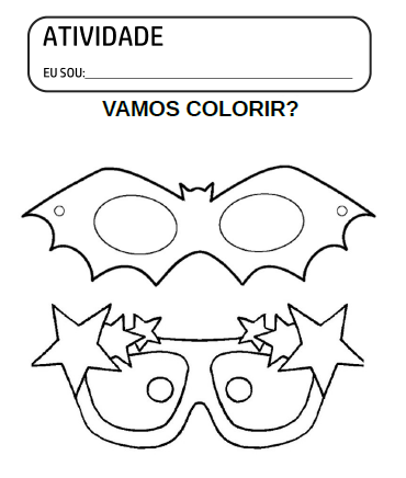 Desenho de carnaval para imprimir e colorir. Atividades prontas e fáceis para pintar sobre a festa de carnaval, com máscaras e desenhos de personagens no carnaval.