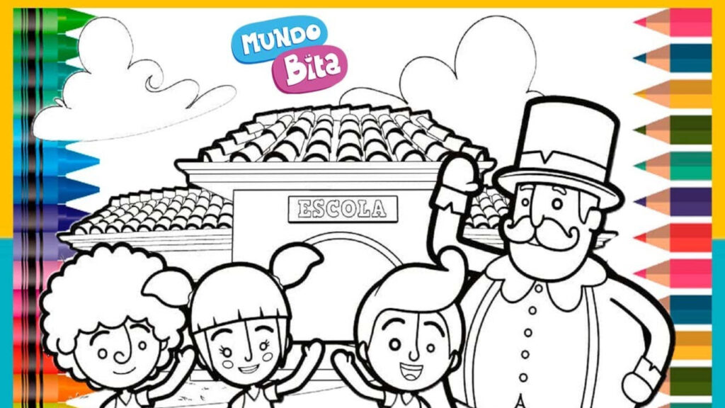 Livro de Colorir Mundo Bita para imprimir pdf - confira lindas imagens para salvar em pdf do desenho do Mundo Bita para crianças