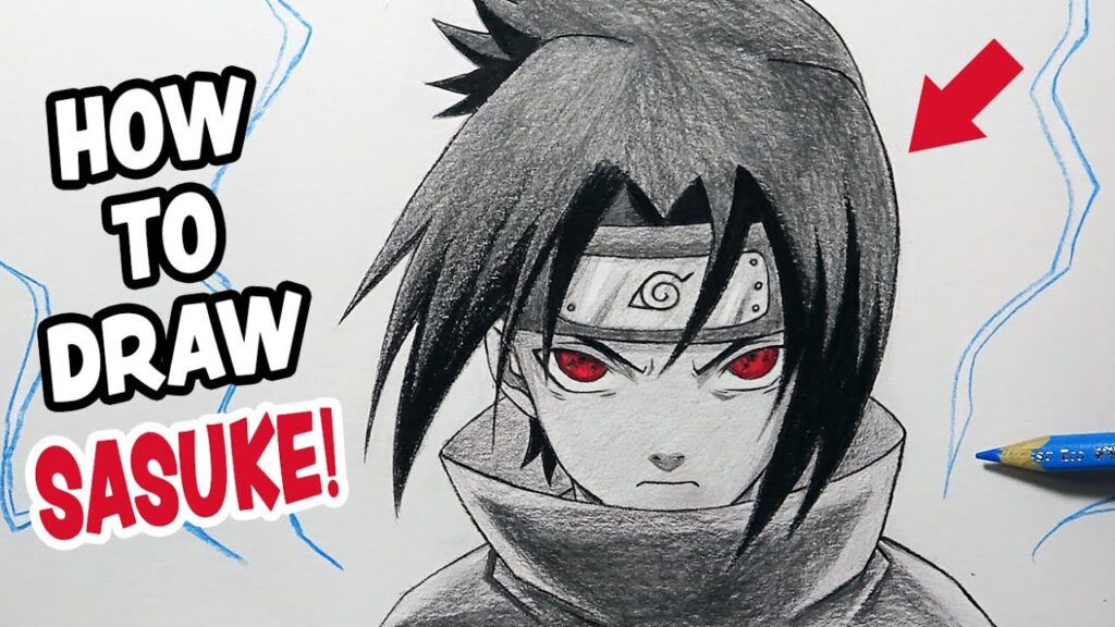 Aprenda como desenhar o Sasuke Uchiha com este passo a passo simples e fácil. Capte todos os detalhes desse icônico personagem de Naruto!