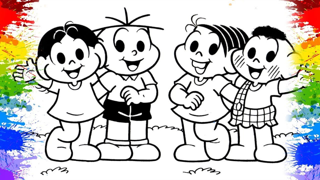 Desenho da Turma da Mônica para colorir e imprimir: uma seleção divertida e educativa para todas as idades, fácil de baixar e ideal para crianças e adultos.