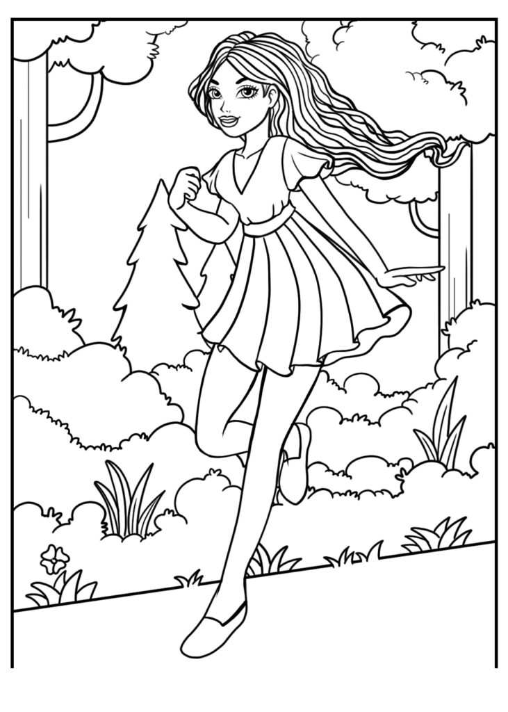 Explore nosso desenho para colorir da Barbie e solte a imaginação com cenas cheias de estilo e diversão, perfeitas para todas as idades!